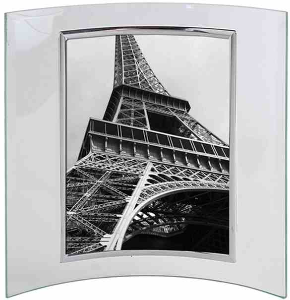 curved glass photo frame size 5 by 7 inch